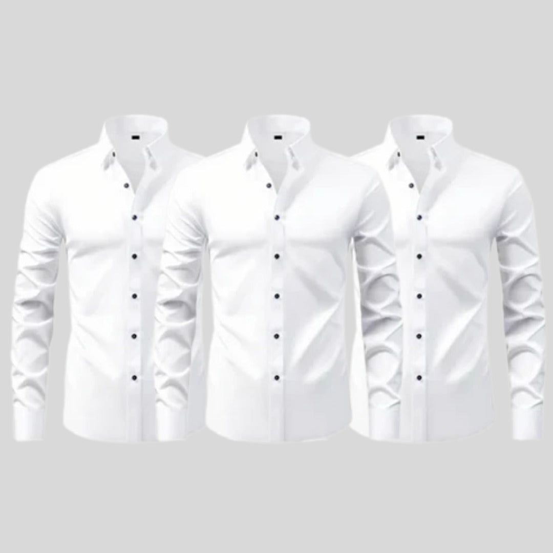 COMPRE 1 LEVE 3 - CAMISA SOCIAL MASCULINA - À PROVA D'AGUA , ÓLEO E MANCHAS