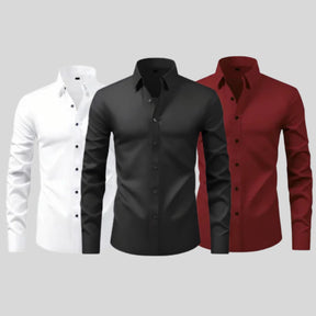COMPRE 1 LEVE 3 - CAMISA SOCIAL MASCULINA - À PROVA D'AGUA , ÓLEO E MANCHAS
