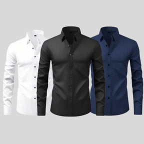 COMPRE 1 LEVE 3 - CAMISA SOCIAL MASCULINA - À PROVA D'AGUA , ÓLEO E MANCHAS