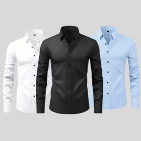 COMPRE 1 LEVE 3 - CAMISA SOCIAL MASCULINA - À PROVA D'AGUA , ÓLEO E MANCHAS